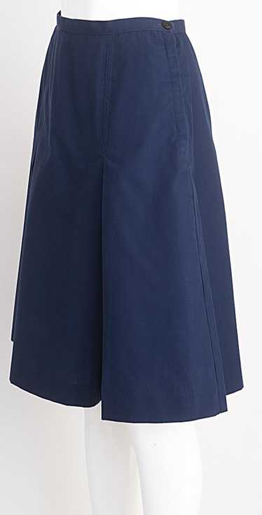 1940s Navy Pleated Skirt - image 1