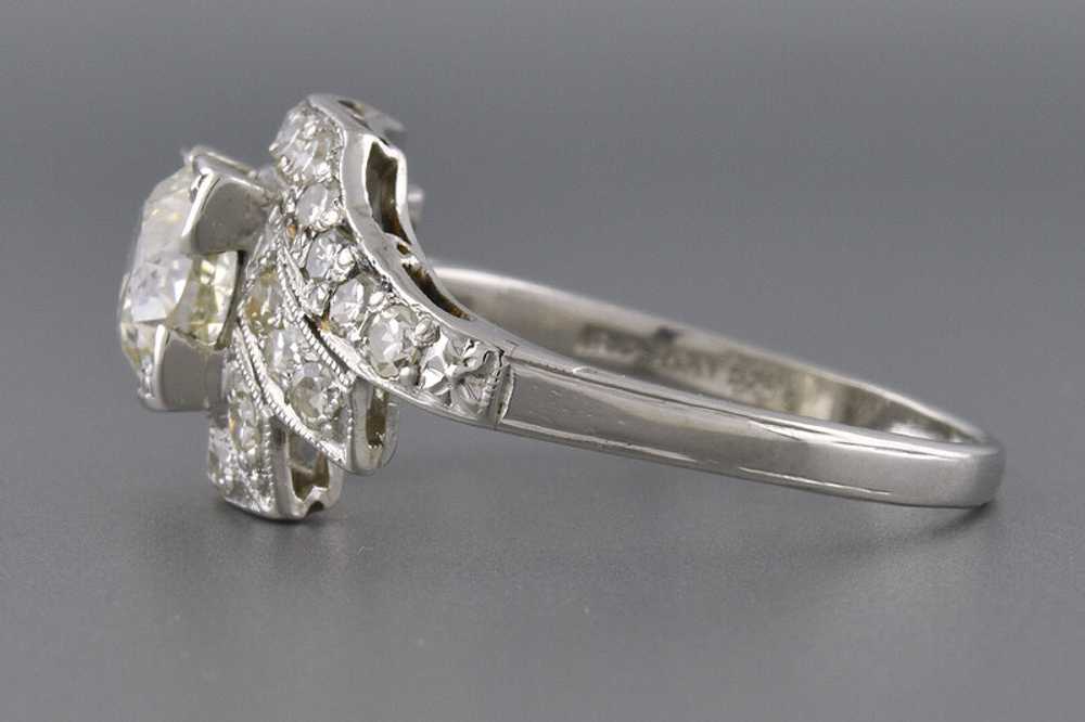 Symmetrically Asymmetrical Art Deco Diamond Ring - image 3