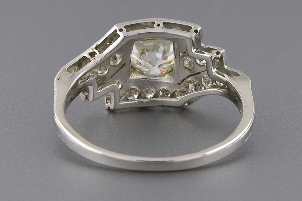 Symmetrically Asymmetrical Art Deco Diamond Ring - image 4