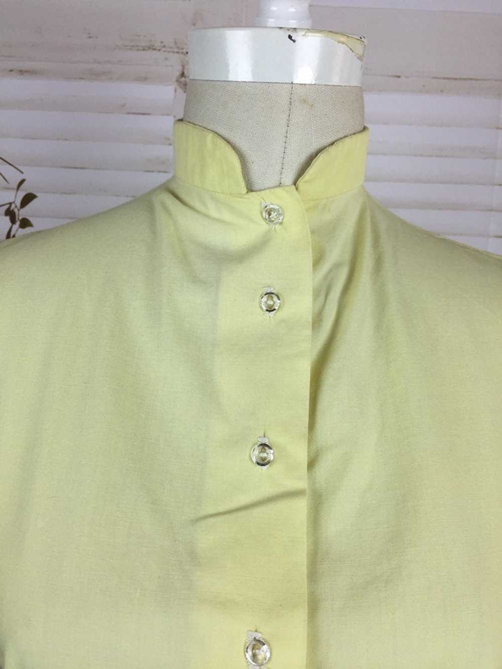 Original 1930s Vintage Yellow Blouse With Puff Sl… - image 3