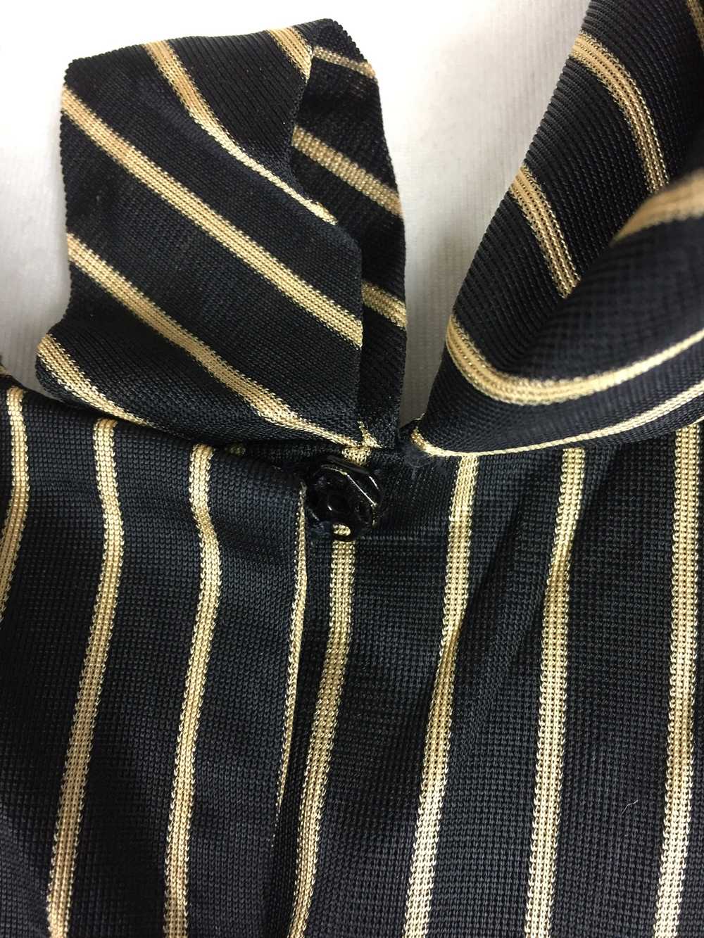Original 1940s 40s Vintage Black And Gold Stripe … - image 12