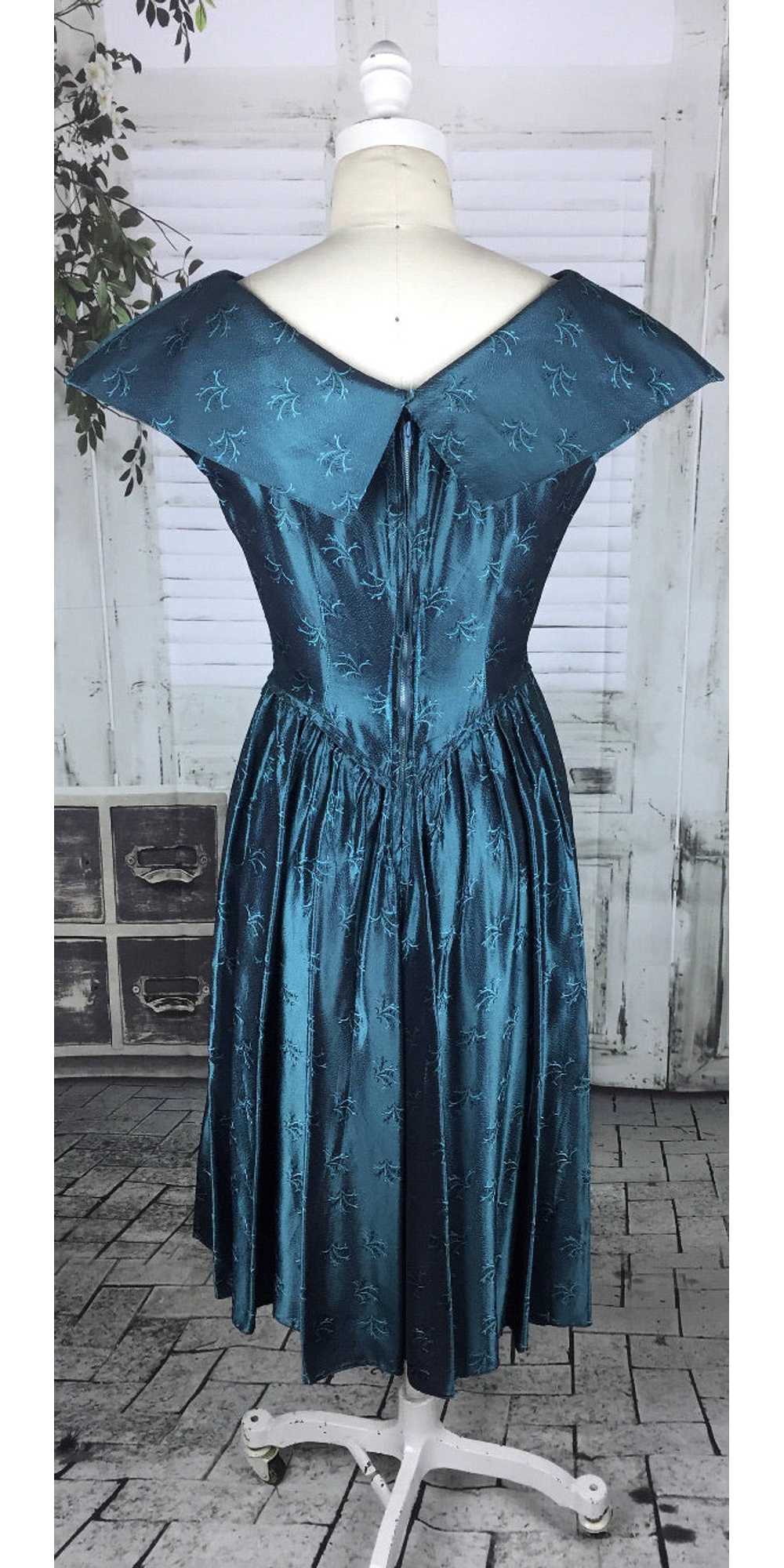Original Vintage 1950s 50s Electric Blue Oversize… - image 3