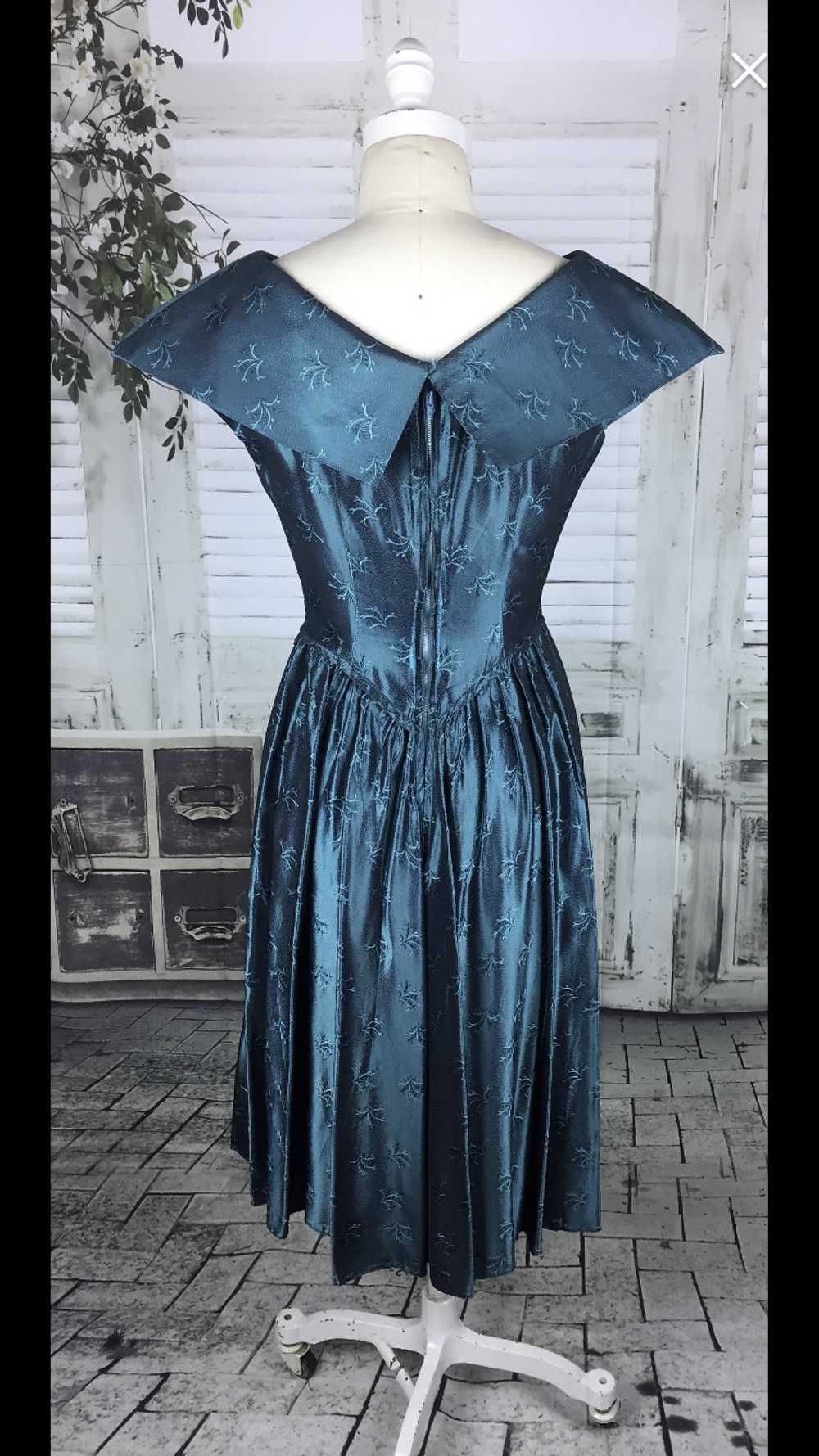 Original Vintage 1950s 50s Electric Blue Oversize… - image 7
