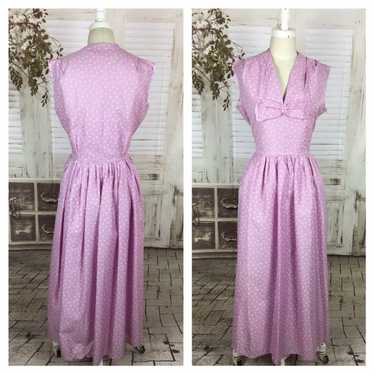 Original 1950s 50s Purple Dress With Flower Novel… - image 1