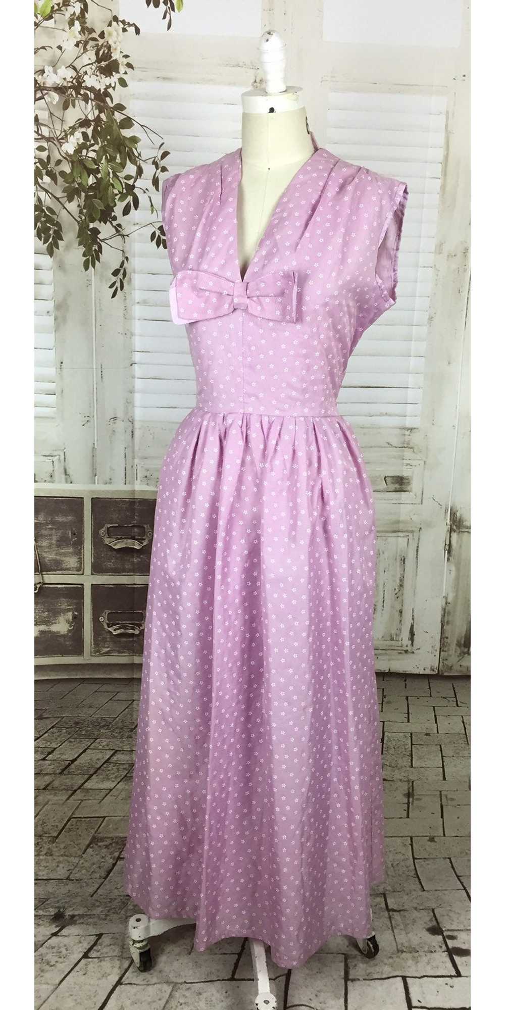 Original 1950s 50s Purple Dress With Flower Novel… - image 3