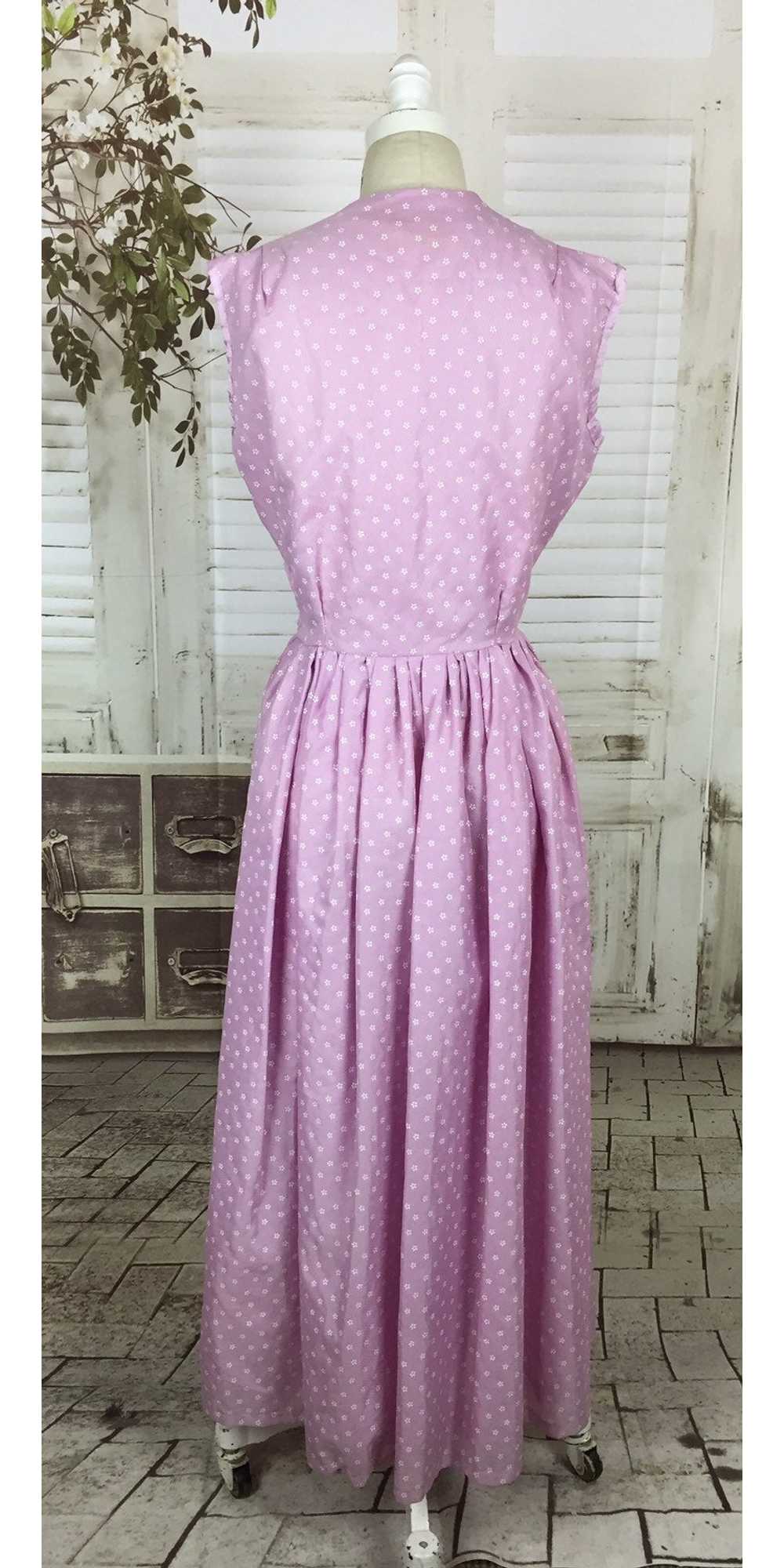 Original 1950s 50s Purple Dress With Flower Novel… - image 5