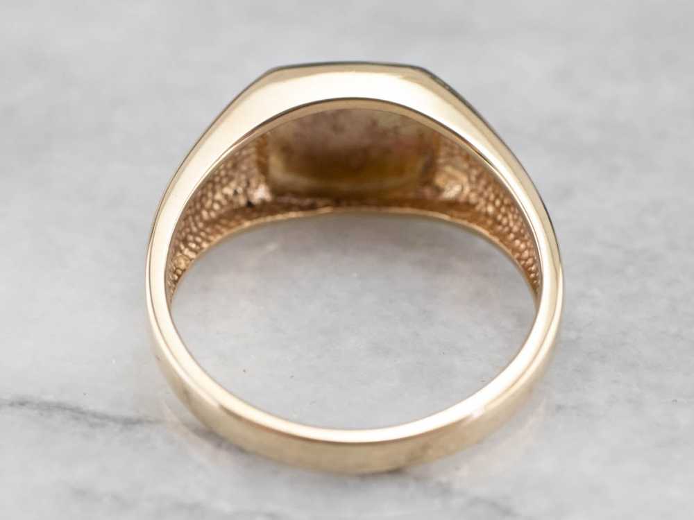 Classic Yellow Gold Signet Ring - image 4