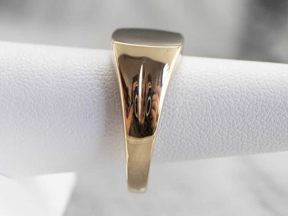 Classic Yellow Gold Signet Ring - image 8