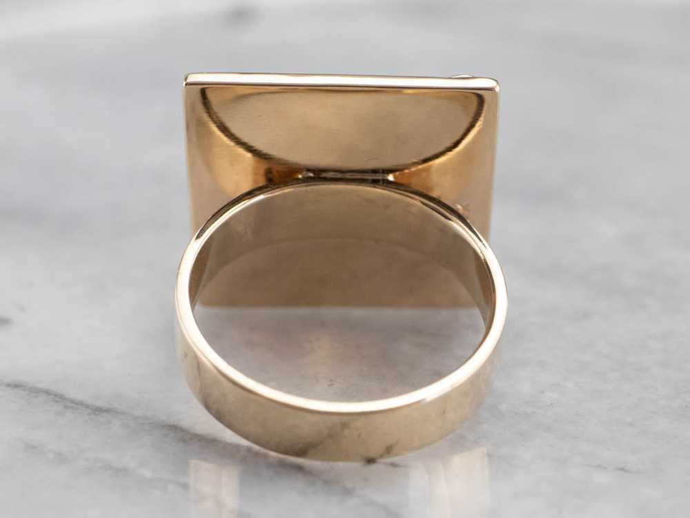 Gold Odd Fellows Statement Ring - image 6