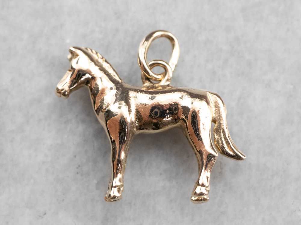 Young Horse Gold Charm - image 3
