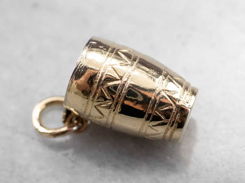 Two Tone Conga Drum Gold Charm - image 4