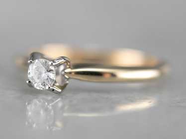 Vintage Diamond Solitaire Engagement Ring - image 1