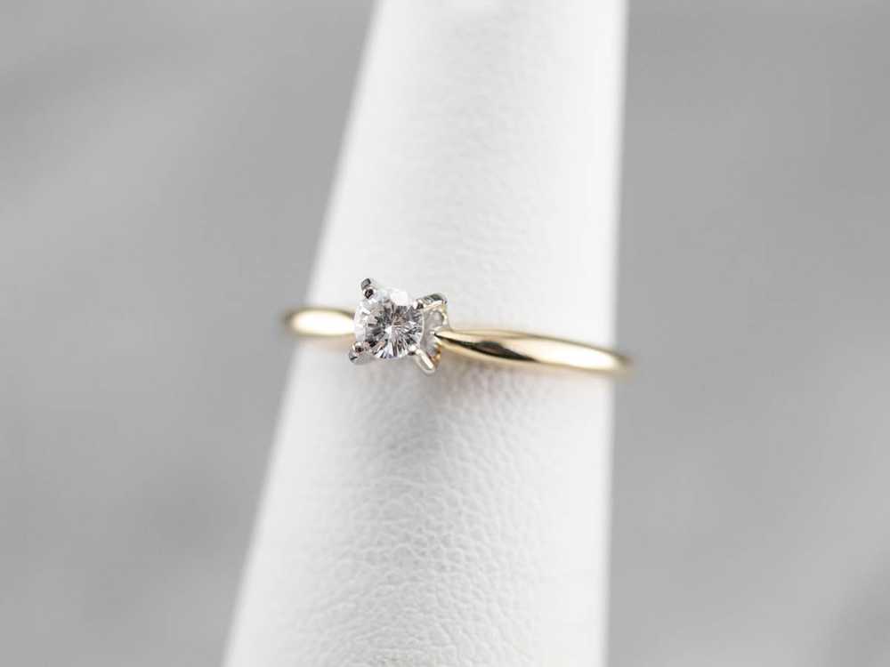 Vintage Diamond Solitaire Engagement Ring - image 6