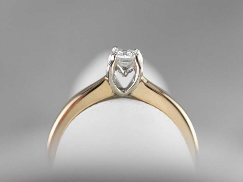 Vintage Diamond Solitaire Engagement Ring - image 7