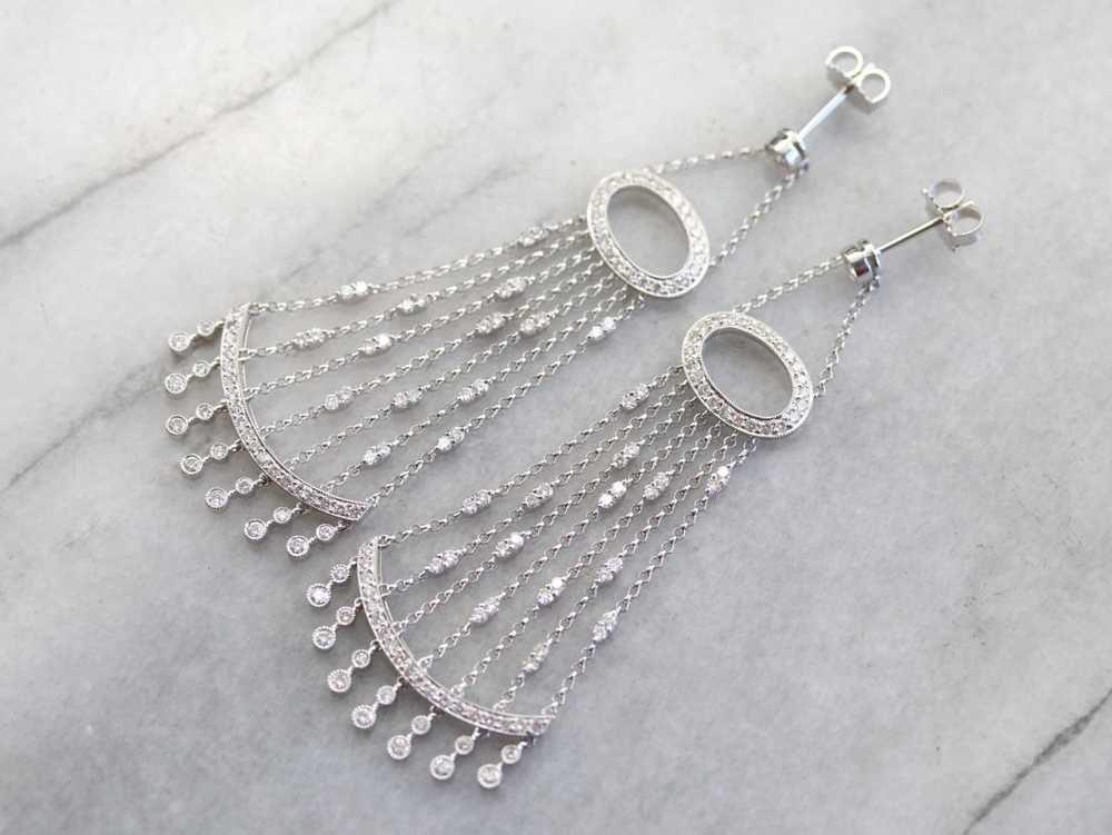 Glamorous Diamond Chandelier Drop Earrings - image 1