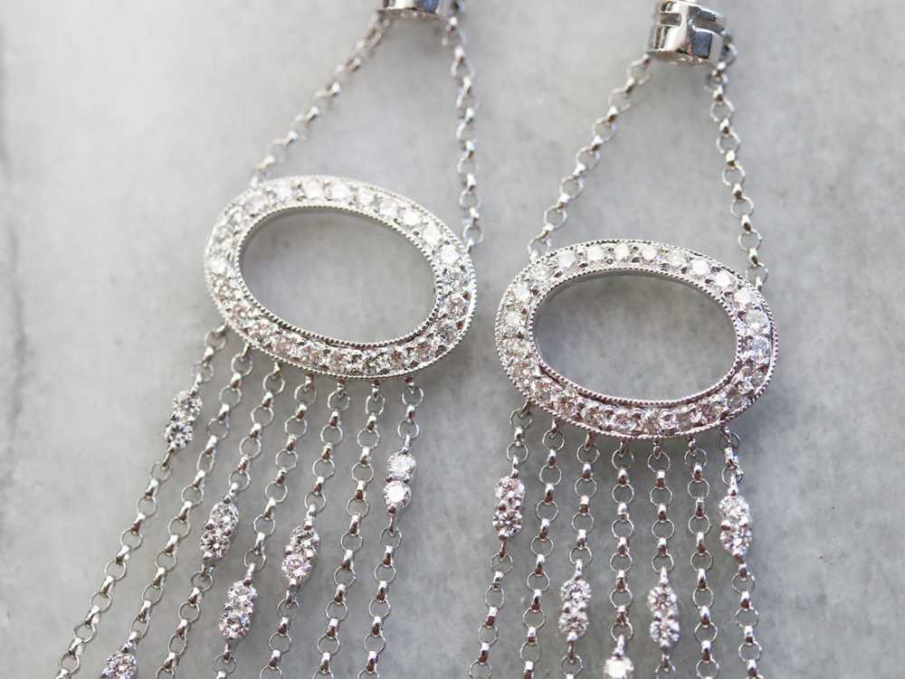 Glamorous Diamond Chandelier Drop Earrings - image 2