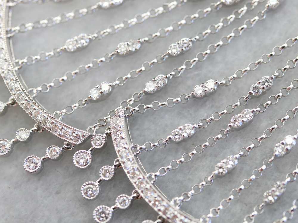 Glamorous Diamond Chandelier Drop Earrings - image 4