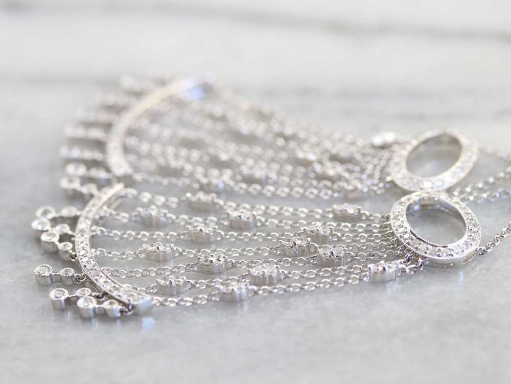 Glamorous Diamond Chandelier Drop Earrings - image 5