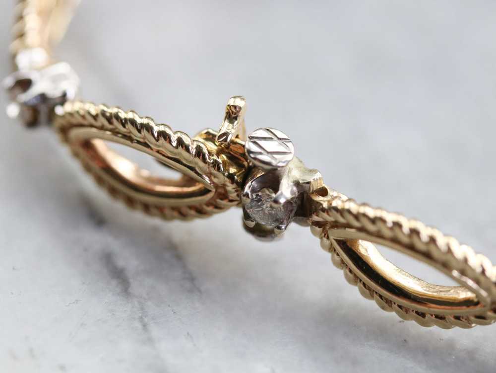 Diamond Gold Marquise Link Bracelet - image 3