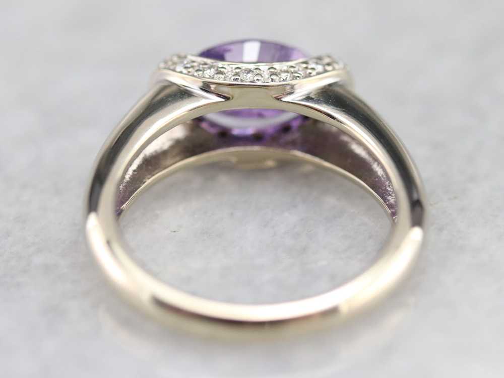 Purple Ceylon Sapphire and Diamond Ring - image 4