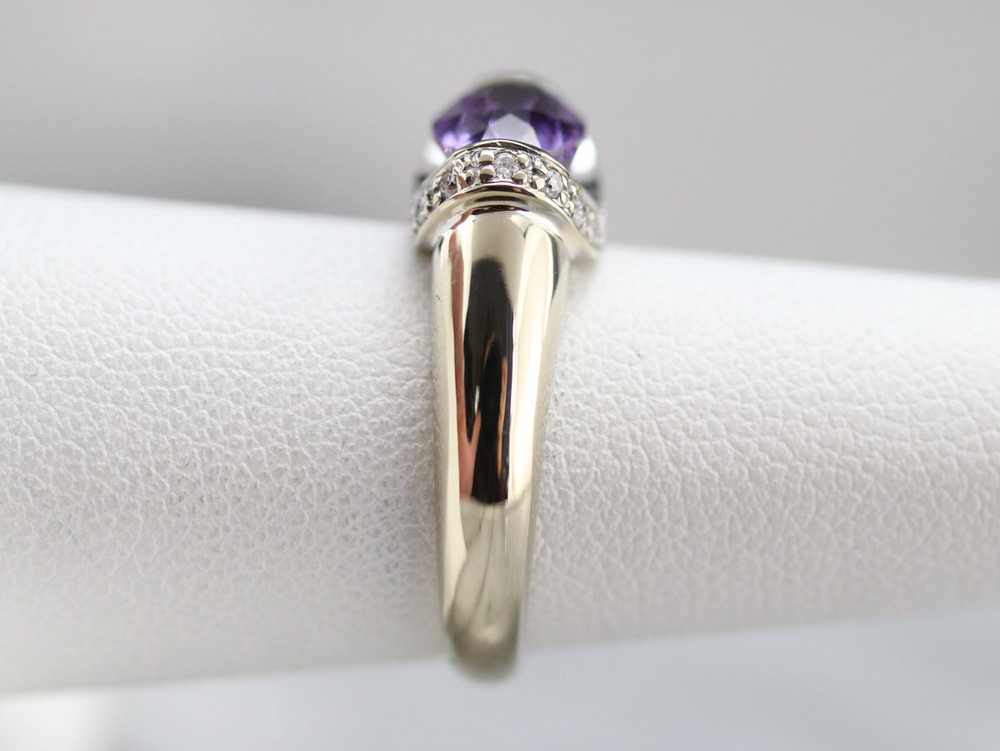 Purple Ceylon Sapphire and Diamond Ring - image 8