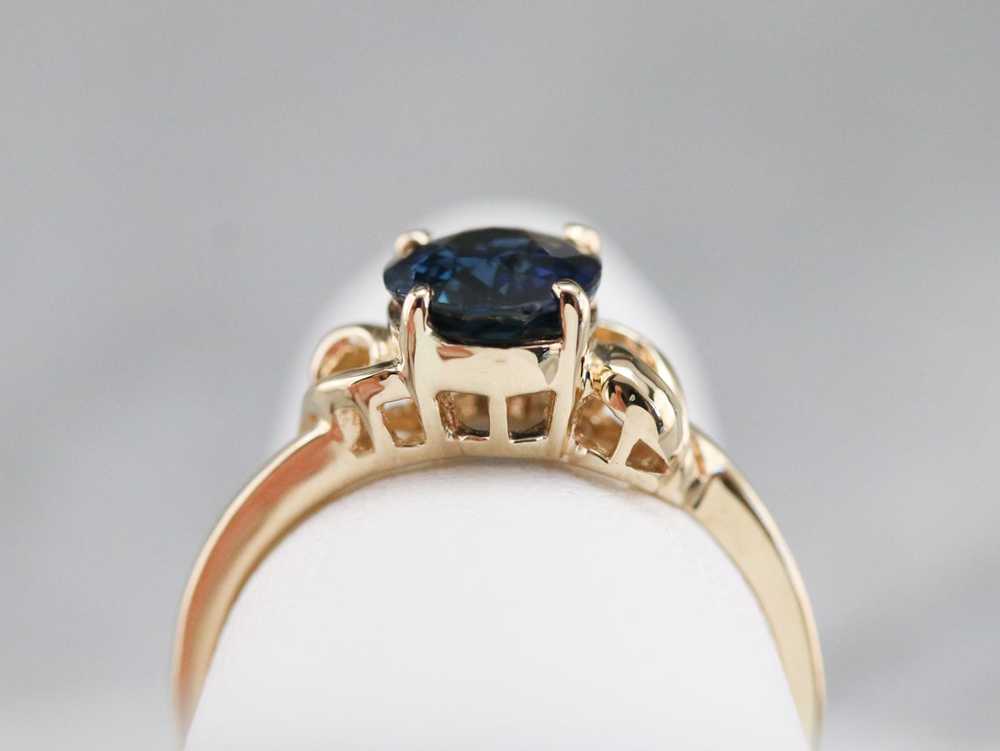 Yellow Gold Ceylon Sapphire Ring - image 7