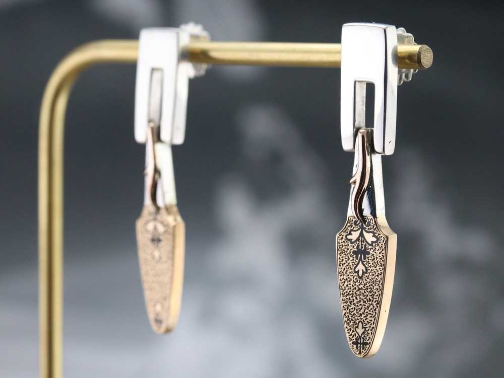 Victorian Modern Drop Earrings - image 9