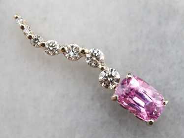 Pink Sapphire and Diamond Pendant - image 1