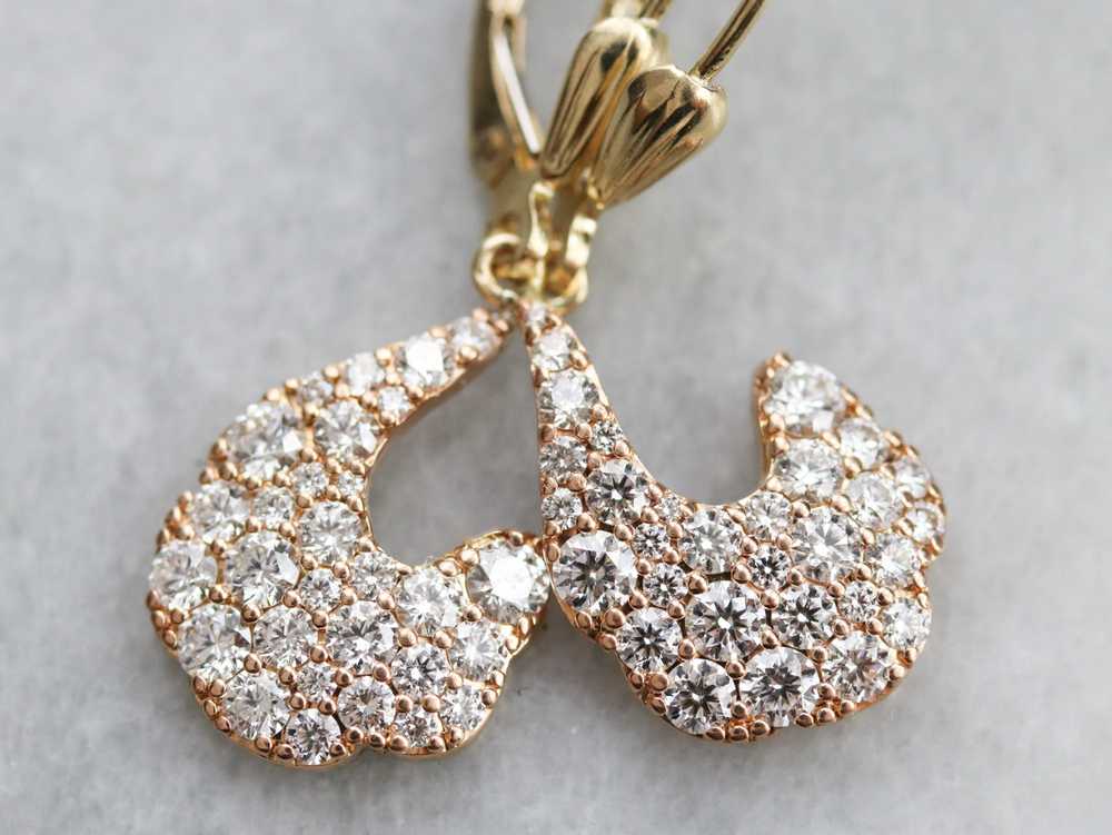 Vintage Diamond Drop Earrings - image 4