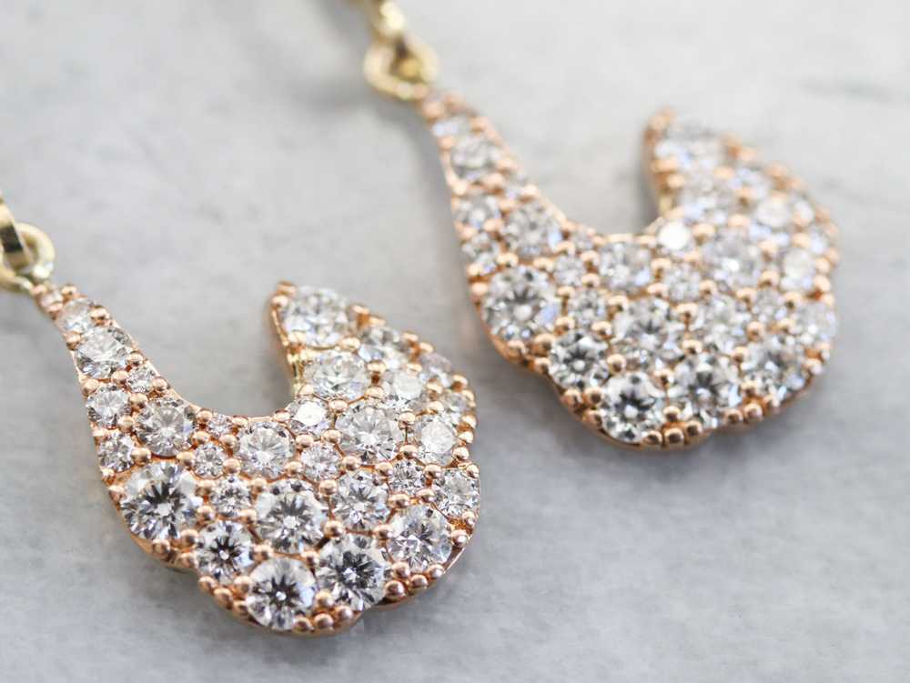 Vintage Diamond Drop Earrings - image 5