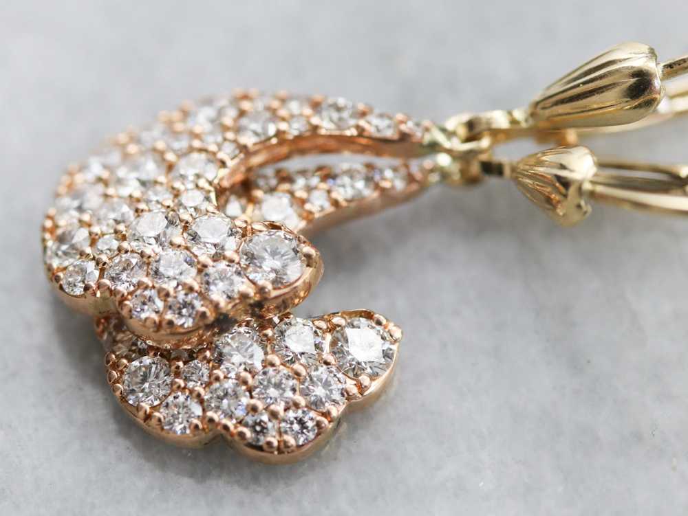 Vintage Diamond Drop Earrings - image 6