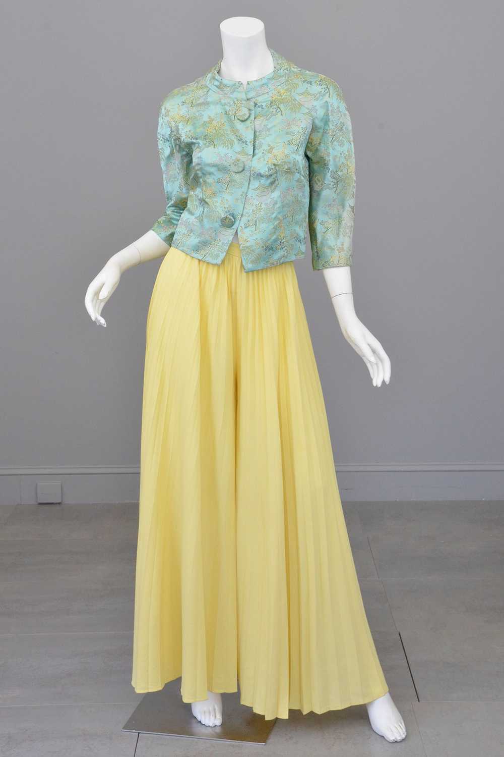 1970s Pleated Palazzo Pants - image 6