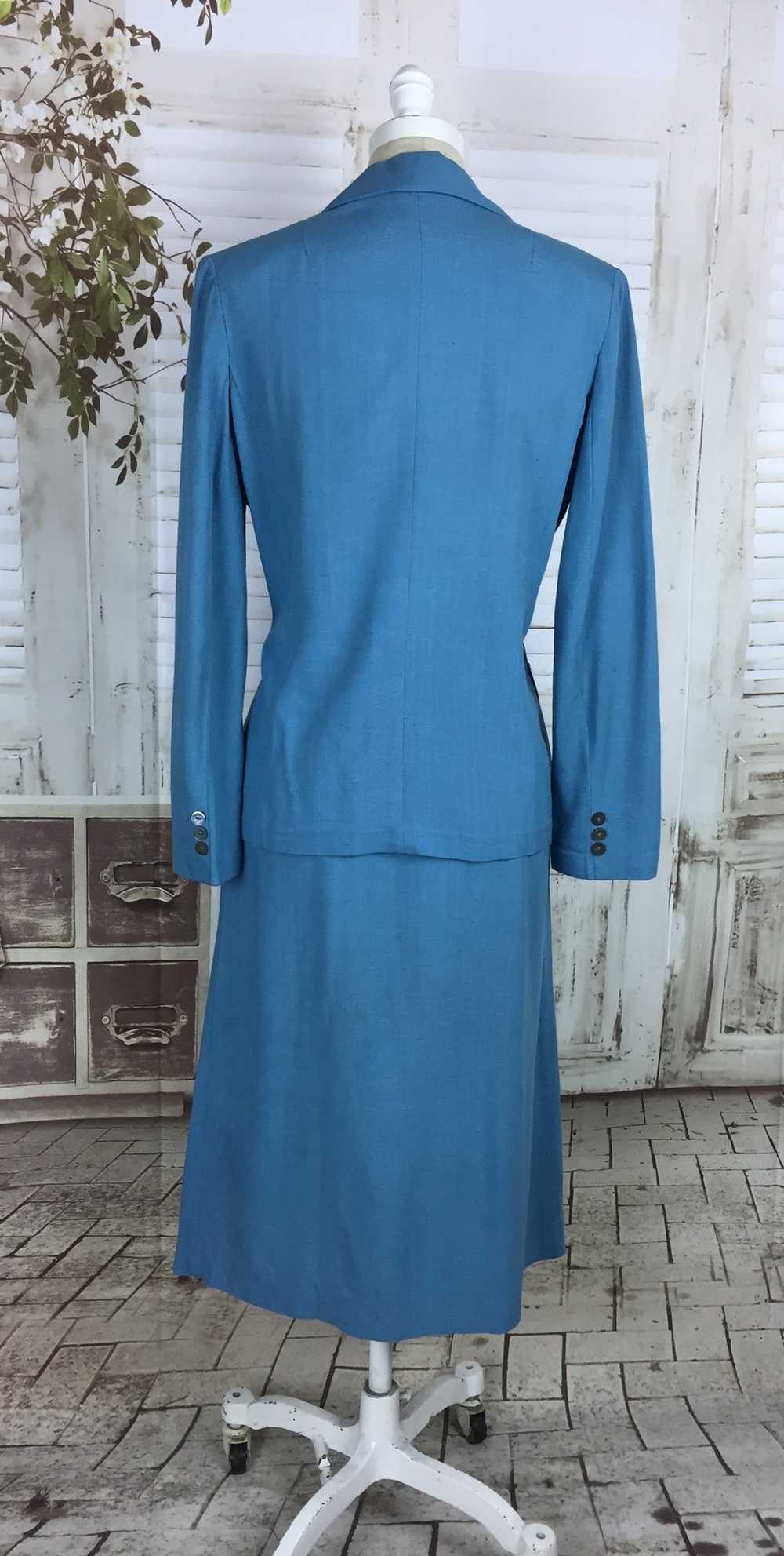 Original 1950s Sky Blue Vintage Linen Summer Suit… - image 5