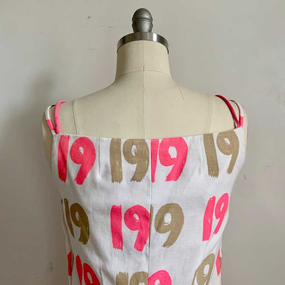 1950s "Nineteen" Linen Wiggle Dress - image 4