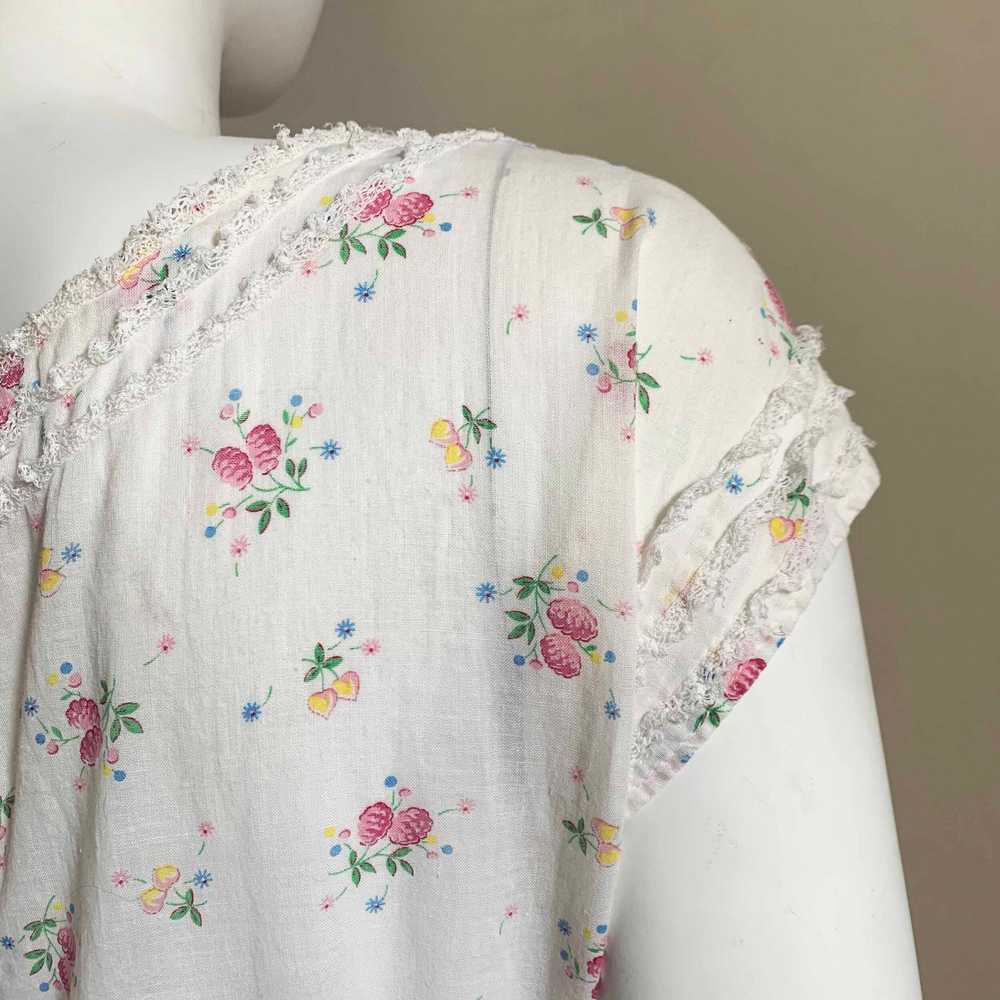 Vintage Cotton Voile Ditsy Floral Dress - image 4