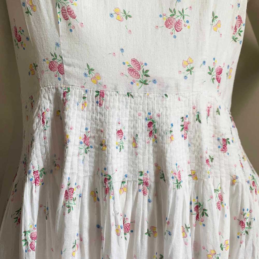 Vintage Cotton Voile Ditsy Floral Dress - image 5
