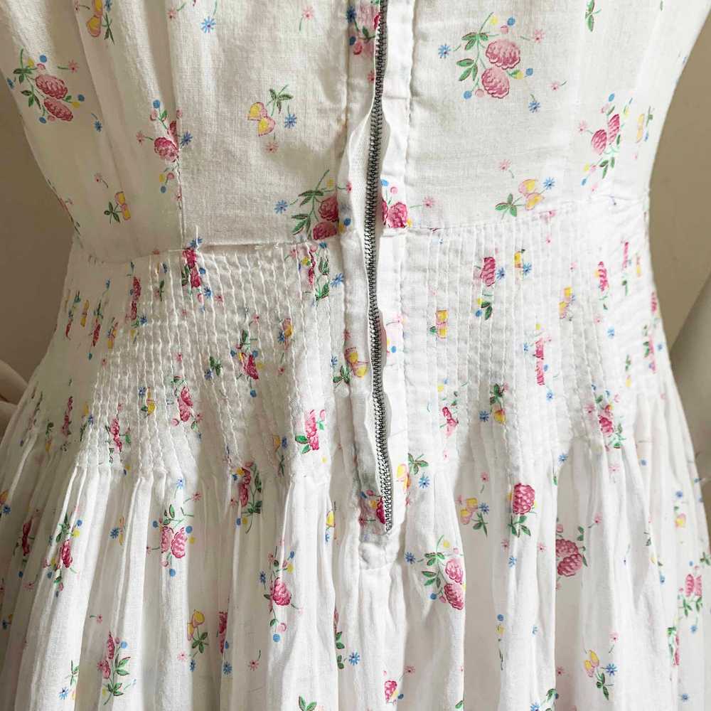 Vintage Cotton Voile Ditsy Floral Dress - image 6