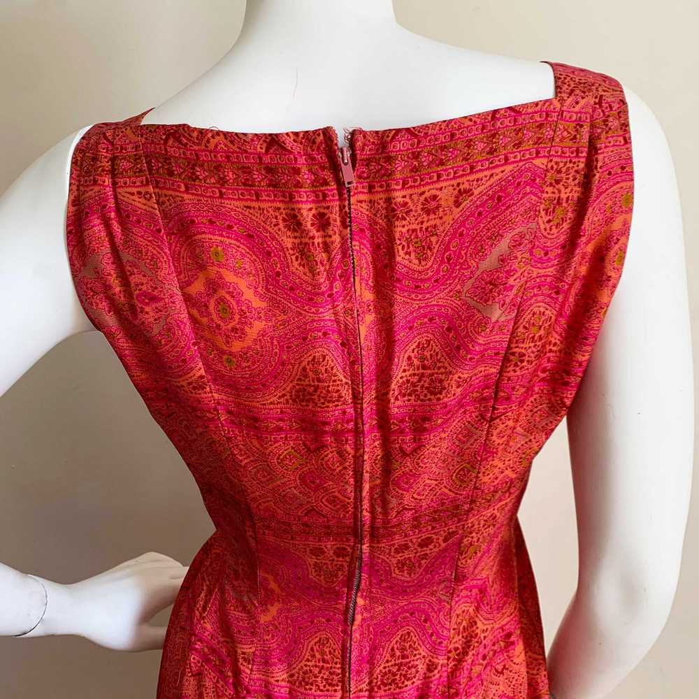 Early 1960s Paisley Silk Suzy Perette Dress - image 4