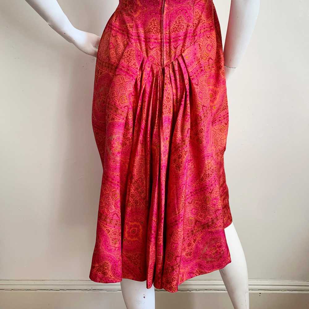 Early 1960s Paisley Silk Suzy Perette Dress - image 6