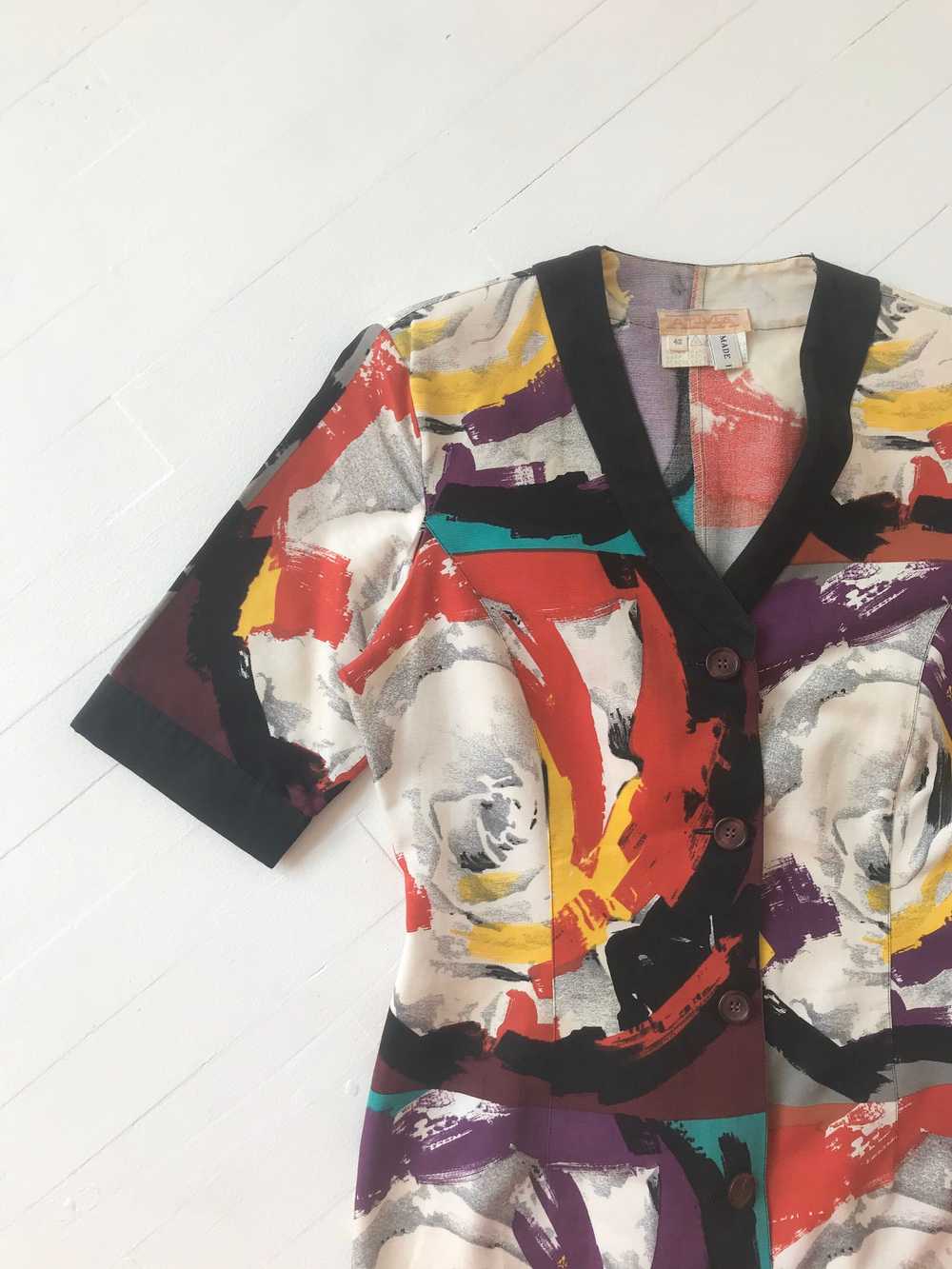 1980s Warhol Style Printed Dress - image 2