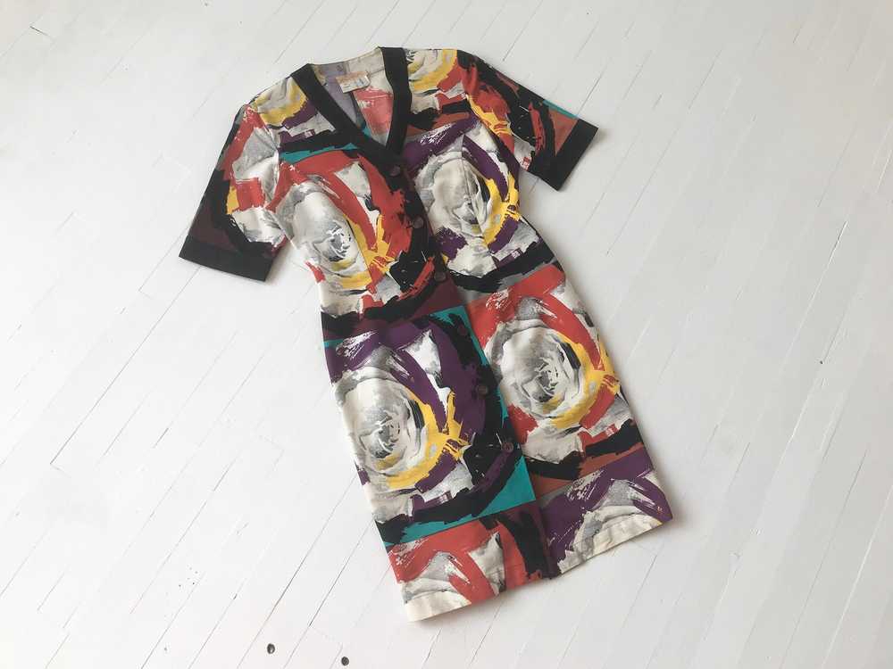 1980s Warhol Style Printed Dress - image 8