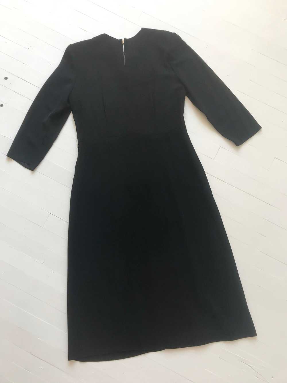 1940s Studded Black Crepe Rayon Dress - image 5