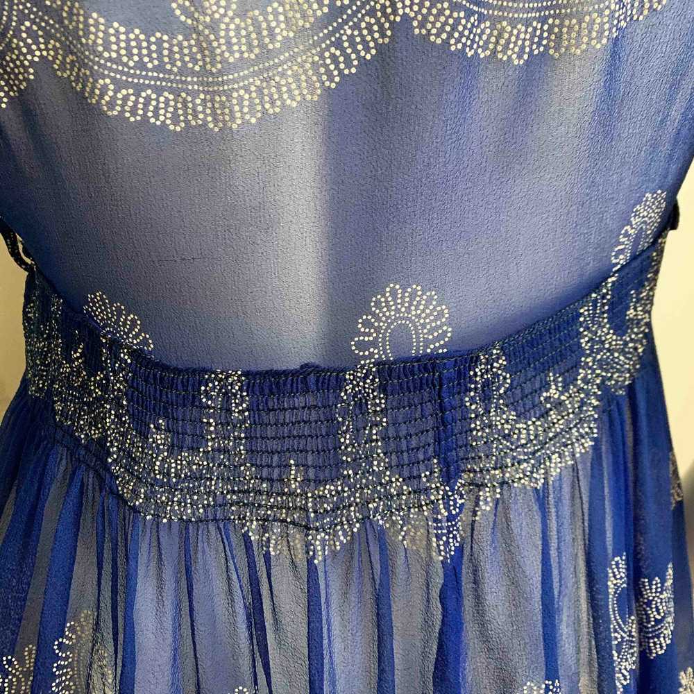 Sheer Blue 1930s Dot Dress - image 7