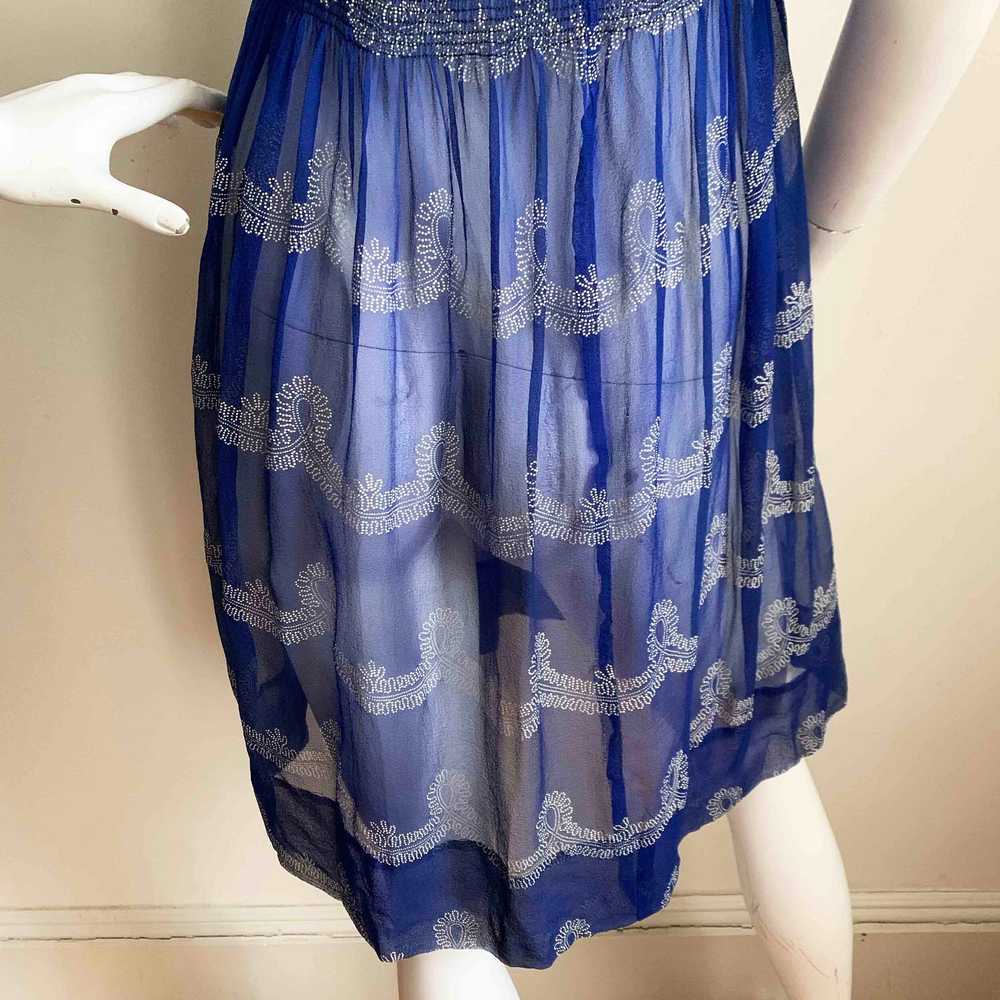 Sheer Blue 1930s Dot Dress - image 8