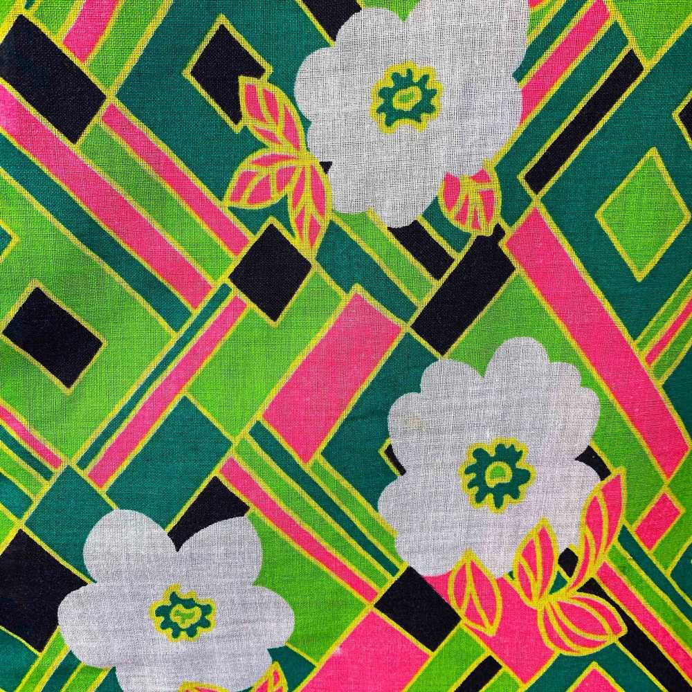 1970s Neon Floral Francis Dress - image 5