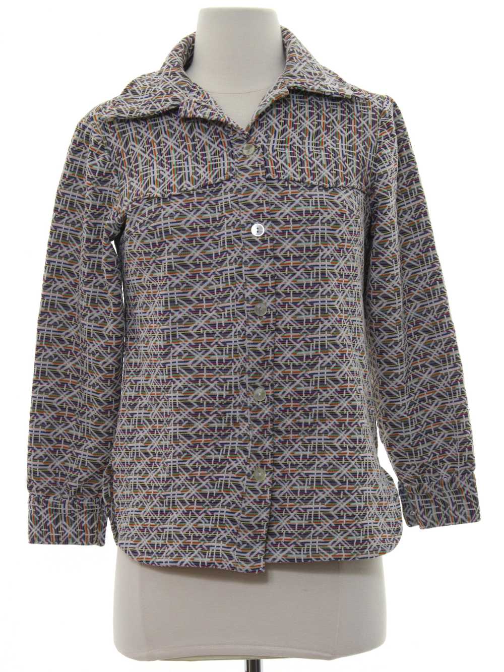 1970's Womens Knit Leisure Shirt-Jac Style Shirt - image 1