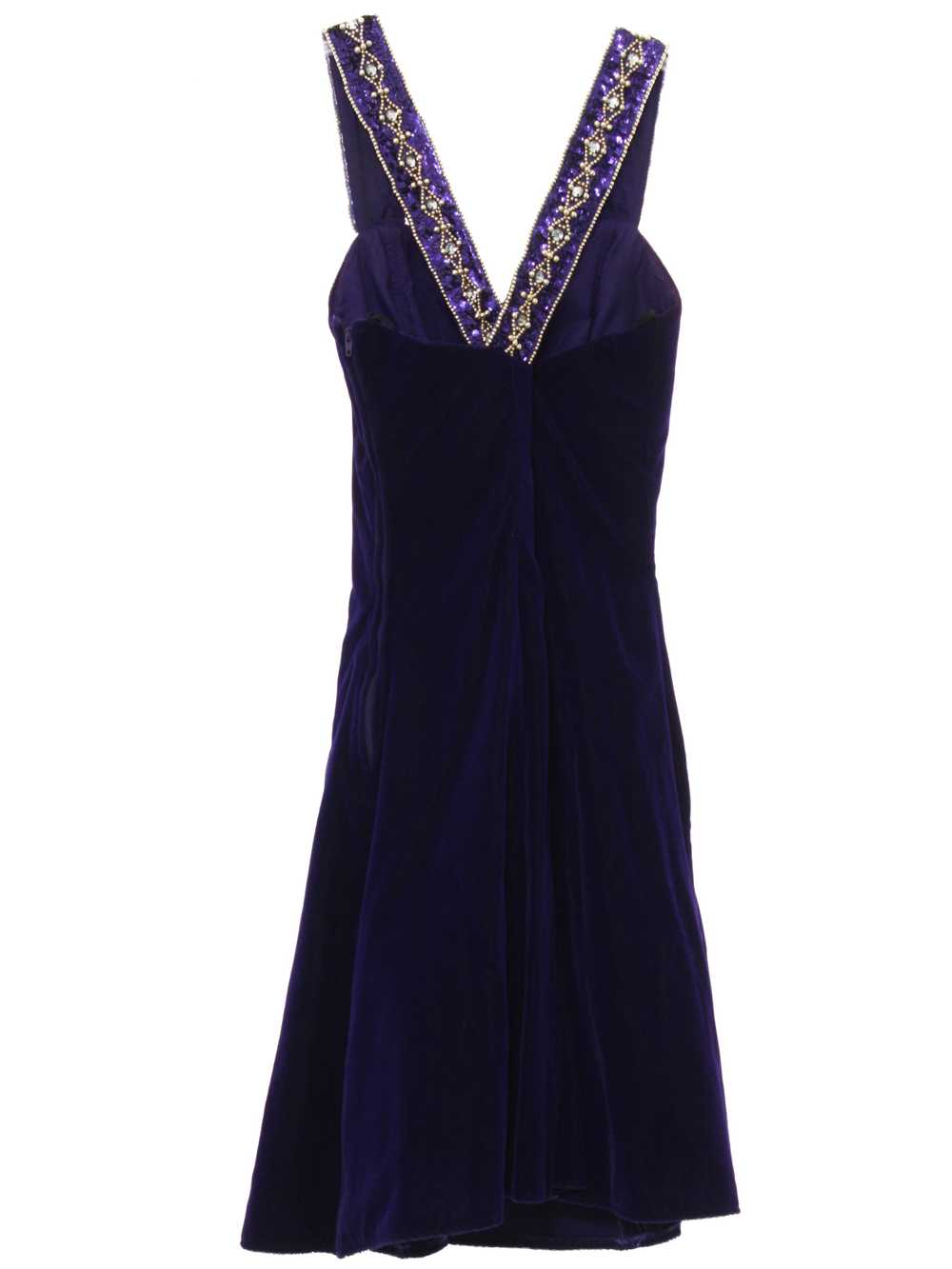 1990's De Laru Velvet Prom Or Cocktail Dress - image 3