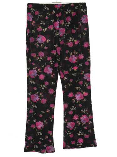 1970's Womens Flared Cropped Pajama Pants