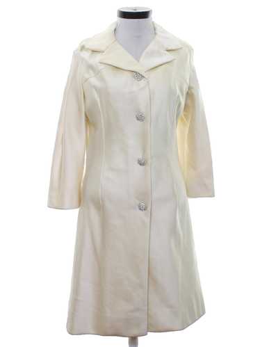 1960's Womens Mod Satin Evening Coat Jacket