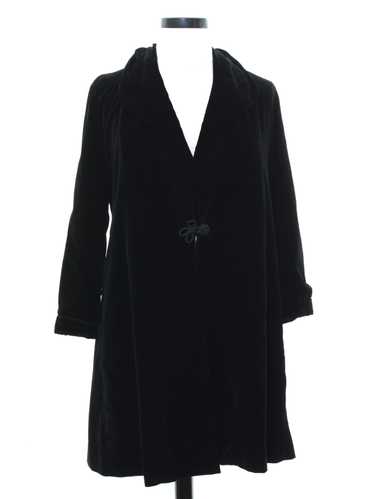 1970's Womens Velveteen Evening Duster Coat Jacket